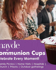 Mayde New Covenant Prefilled Communion Cups and Wafer Set 100 Count Prefilled Double Lid Communion Cups Containing Concordia Grape Juice  Wafer Set with 1 Year Shelf Life