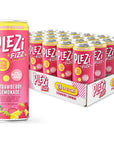 PLEZi FiZZ Carbonated Juice Drink  with Real Fruit Juice  70 Less Sugar  Plus Vitamin C and Fiber  LowSugar Bubbly Beverages for Kids  Great Soda Replacement  Strawberry Lemonade 84 fl oz