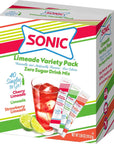 Sonic Singles To Go Limeade Variety Pack 40ct Box  Pack of 2  Powdered Drink Mix  3 Delicious Flavors Cherry Limeade Limeade and Strawberry Limeade