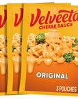 Velveeta Original Cheese Sauce 12 Ounce bag contains 34 Ounce pouches