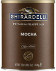 Ghirardelli Mocha Premium Frappé Mix 312 lb Can Coffee Added Pack of 2 with By The Cup Scoop