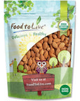 Food to Live Organic California Almonds 5 Pounds  NonGMO Whole Unsalted Unroasted Keto Vegan Nuts in Bulk Rich in Vitamin E Snack Great for Almond Milk and Butter Desserts and Trail Mixes