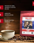 Rojo Elephant Honest Abe Handcrafted Decaf Whole Bean Coffee SingleOrigin 100 Arabica Beans Premium Roast Smooth Rich Flavor Swiss Water Mountain Water Process Decaffeinated 11 0z Pack