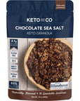 Keto Chocolate Sea Salt Granola by Keto and Co | Just 2.1g Net Carbs Per Serving | Gluten Free, Low Carb, Diabetic Friendly, Naturally Sweetened, No Added Sugar, Non-GMO | (10 Servings)