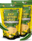 Jalapeno Yellow Corn Grits with Cheddar Cheese  Hatch Green Chile  Garlic by FishSki Provisions 6 oz bags 2 pack