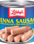 Libbys Vienna Sausage in Chicken Broth Canned Sausage 46 OZ Pack of 24