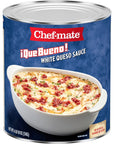 Chefmate Que Bueno White Queso and Nacho Cheese Sauce Canned Food 6 lb 10 oz Bulk Can