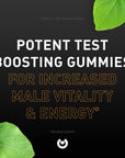 PUREFINITY Testosterone Booster for Men - Male Performance Supplement with Horny Goat Weed for Men, L-Arginine, Maca Root, Saw Palmetto & Tribulus - Boost Vitality, Strength & Energy - 60 Gummies