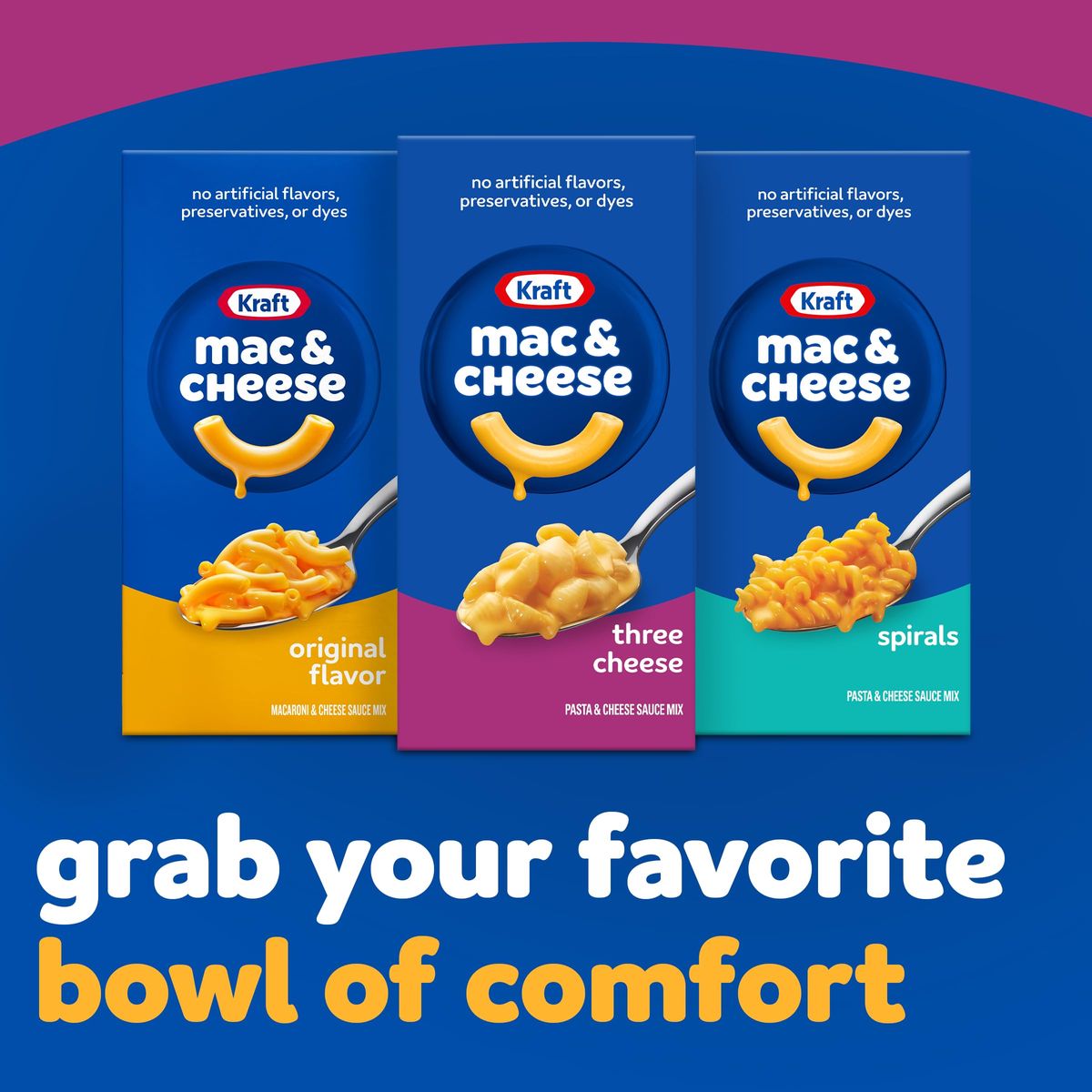 Kraft Three Cheese Macaroni and Cheese Dinner 725 oz Box