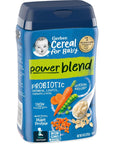 Gerber 2nd Foods Cereal for Baby Variety Pack Probiotic (Oatmeal Lentil Carrot Pea)