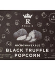 Regalis Microwavable Black Truffle Popcorn NonGMO Kernels Real Black European Truffle 3 Bags