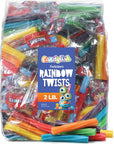 Twizzlers Rainbow Candy Fruit Flavored Fun Size Chewy Twists Individually Wrapped Bulk 2Pound Pack