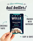 Wella Cereal Oatmeal Alternative GlutenFree Breakfast Hot Cereal GrainFree Paleo Organic Vegan High Protein Superfood PlantBased NonGMO Low in Net Carbs SingleServe Packets Original Flavor 10 Count 16 oz Packets