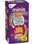 General Mills Lucky Charms and Cinnamon Toast Crunch Minis Treat Bars Variety Pack 40 Ct