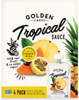 Golden Farms Tropical Pouches, Low Ingredient Healthy Snacks (Pack of 4), 100% Pure Fruit, No Added Sugar, Vegan, Gluten-Free, Kosher, Non-GMO Squeeze Pouch 3.17oz Each…