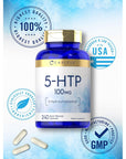 Carlyle 5HTP | 100mg | 240 Capsules | 5 Hydroxtryptophan | Non-GMO & Gluten Free Supplement