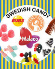 Swedish Candy From Sweden  Variety Pack With Sweets  10 Bags of Original Godis  Sour Fruity Licorice Bubs Ahlgrens bilar Included