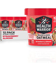 Quaker Health Warrior Grains & Seeds Oatmeal, Strawberry Almond, 2.11 Oz, Pack of 12