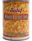 Sadaf Whole Corn Kernels  Canned Corn Whole Kernel for Cooking and Food Flavoring  Vegetarian Meal  Canned Veggies  Kosher  20 Oz Can