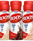 BOOST Original Nutritional Energy Drink  Balanced Nutritional Shake Variety  High Protein  Chocolate Strawberry Vanilla Flavors  10g Protein 27 Vitamins  Minerals  8 Fl Oz Bottle In BETRULIGHT Value Pack of 6 Sampler