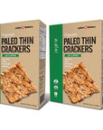 Julian Bakery Paleo Thin Crackers  Salt  Pepper  USDA Organic  GlutenFree  GrainFree  GMO Free  Low Carb  84 Ounce Pack of 2