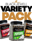 Black Jewell Gourmet Popcorn Variety Pack with Original Black Crimson Native Mix Kernels 2835 Ounces Pack of 3