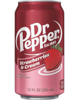 Dr Pepper Strawberries and Cream Soda - 12 fl oz cans, 12 Pack