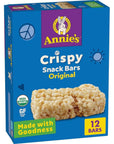 Annie's Organic Original Crispy Snack Bars, Gluten Free, Value Pack, 12 Bars, 9.36 oz