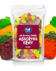 Funtasty FruitShaped 3D Gummy Candy Assorted Flavors 11Ounce Pack