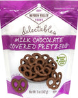 Hayden Valley Foods Milk Chocolate Covered Pretzels  5oz Resealable Bag  Gourmet Flavored Pretzels