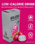 BOLERO  Dragon Fruit Flavored Sugar Free and Low Calorie Powdered Drink Mix Makes 16oz for Strong Flavor or 32oz for Mild Flavor 36 Small Sachet SinglesToGo  Europes Favorite Drink Mix