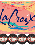 LaCroix Pamplemousse Grapefruit 12 oz Can Pack of 12 with By The Cup Coasters