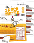 The New Primal Snack Mates Meat Sticks, Gluten Free Healthy Snacks for Kids, Low Sugar High Protein Kids Snack for Lunchbox, Mini Paleo Jerky Stick, 10 Pack (Pizza)