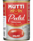 Mutti Peeled Whole Tomatoes 100 Italian No Additives or Preservatives Vegan Gluten Free  NonGMO 14 Oz Pack of 12