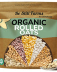 Organic Oatmeal Regular Rolled Oats  Old Fashioned Oat Bulk 48 lb Be Still Farms  100 Whole Grain  High in Fiber  Protein  USA Grown  USDA Certified  Vegan  NonGMO  SugarFree