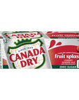 Canada Dry Zero Sugar Cherry Gingerale Fruit Splash 12oz Pack of 12