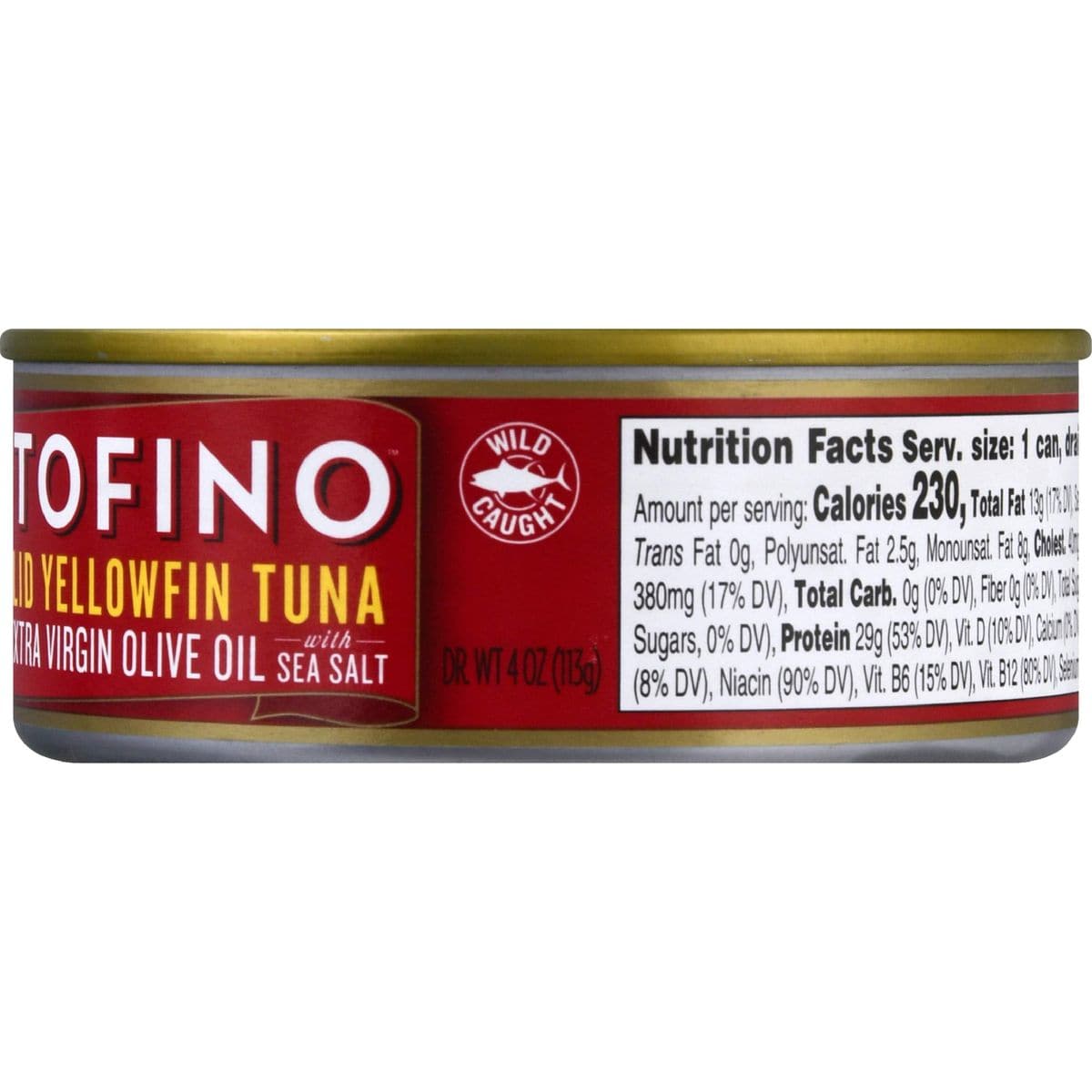 Portofino Solid Yellowfin Tuna In Extra Virgin Olive Oil  45oz Can Pack of 12