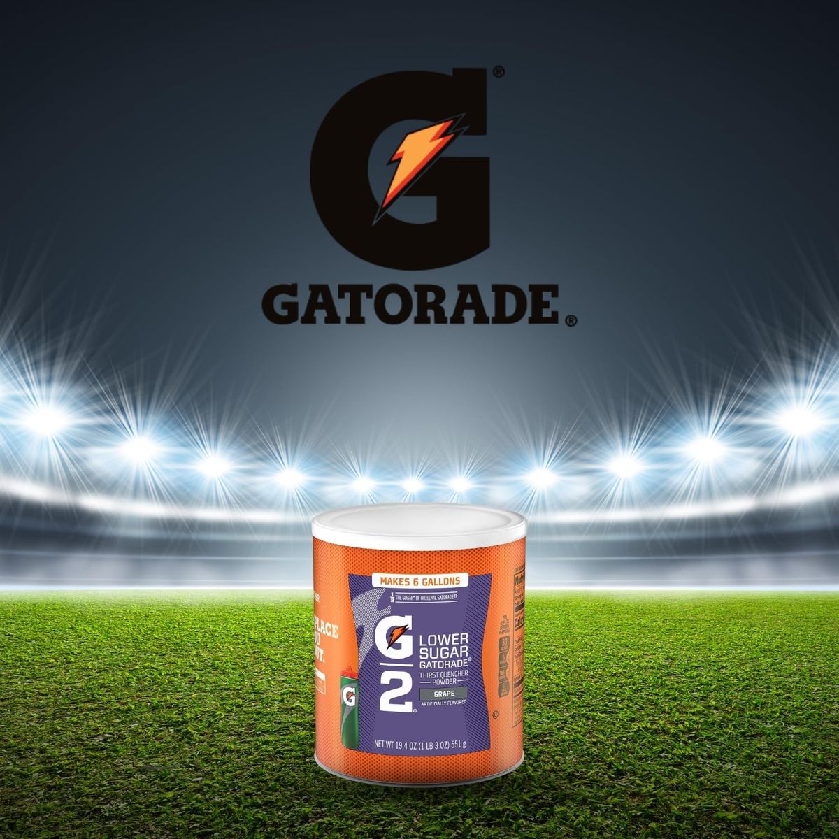 Generic Gatorade Perform G2 Grape Instant Powder 194 Oz 2 Each 6 Gallons each Gatorade Thirst Quencher Powder Gatorade Mix Less Sugar Bulk Powder Concentrate