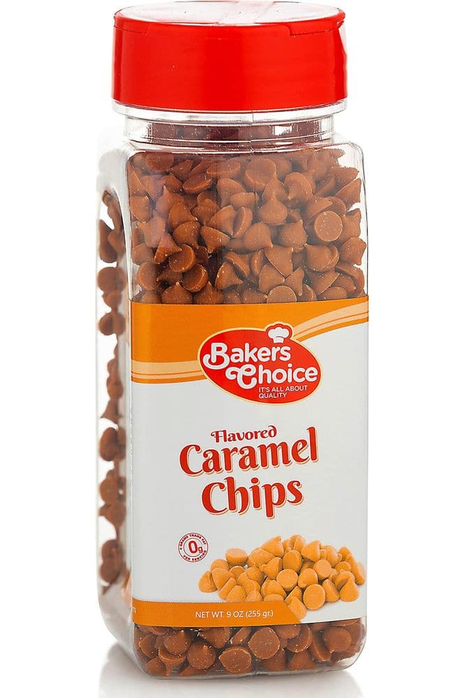 Caramel Flavored Chocolate Chips , Non Dairy, Kosher - 9 oz. - Baker&#39;s Choice