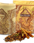 Masala Chai Tea  Loose Leaf Pure Ceylon Tea with Spices of Cardamom Cinnamon Nutmeg and Ginger  Resealable Pouch Housed in a Luxurious Decorative Tin Caddy  Elegant Gift Premium Sri Lankan Tea 100g