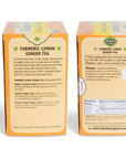 Herbal Cup Ayurveda Turmeric Tea Organic Lemon Ginger No Caffeine Herbal Teas Organic Lemon Ginger 16 Count Pack of 1