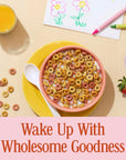 Cheerios Veggie Blends Breakfast Cereal Apple Strawberry Flavored Made With Fruits and Veggies Family Size 18 oz