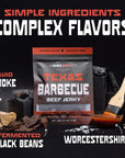 MaxJerky Jerky Variety Pack Montreal Maple Bacon Texas BBQ Beef Jerky New York Buffalo Chicken Jerky and Sichuan Chili Chicken Jerky 4 Pack