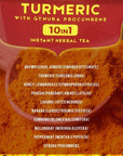 Turmeric Tea 10in1 Instant Powder drink w Gynura Procumbens Curcuminoids Curcumin Healthy natural herbs and spices Ginger Lemongrass Moringa Naturall 1 Pack_AB