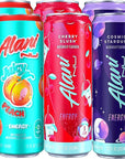 Alani Nu Energy Drink - Sweet Splash Variety Pack of Breezeberry - 12 Fl oz Cans - Pack of 6