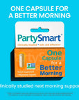 Himalaya PartySmart, One Capsule for a Better Morning, Plant-Based, Liver Support, Better Morning After Drinking, Alcohol Breakdown, Clinically Studied, Non-GMO Project Verified, 10 Capsules