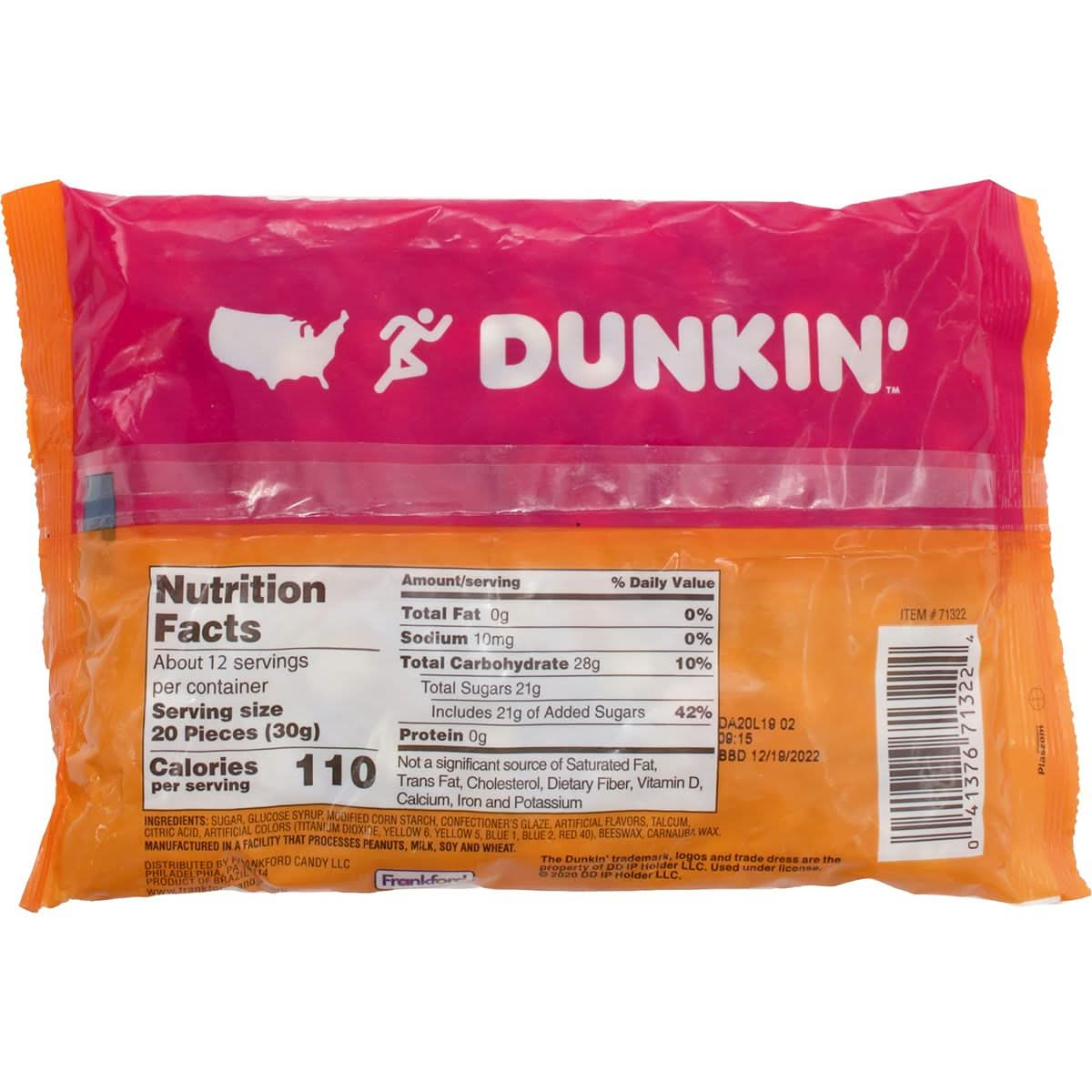 Dunkin Iced Coffee Flavored Jelly Beans 2 Pack