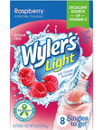 Wylers Light Singles To Go 6 Pack Raspberry Water Drink Mix 48 Total Powder Drink Mix Packets