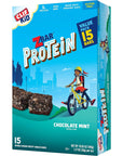 CLIF Kid Zbar Protein - Chocolate Mint - Crispy Whole Grain Snack Bars - Made with Organic Oats - Non-GMO - 5g Protein - 1.27 oz. (15 Pack)