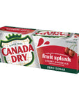 Canada Dry Zero Sugar Cherry Gingerale Fruit Splash 12oz Pack of 12